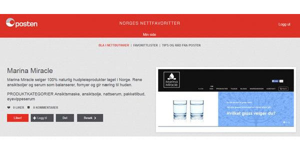 Postens nettfavoritter