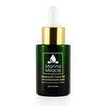 Marina Miracle Amaranth Face Oil for moden og tørr hud med grønn glassflaske og gull dropper
